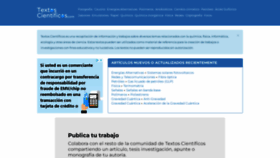 What Textoscientificos.com website looked like in 2022 (1 year ago)