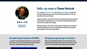 What Tomasp.net website looked like in 2022 (1 year ago)