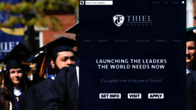 What Thiel.edu website looked like in 2022 (1 year ago)