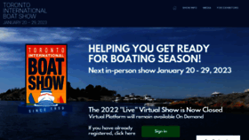 What Torontoboatshow.com website looked like in 2022 (1 year ago)