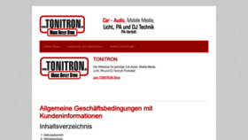What Tonitron.de website looked like in 2022 (3 years ago)