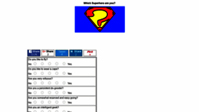 What Thesuperheroquiz.com website looked like in 2022 (1 year ago)