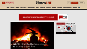 What Thetimes.co.za website looked like in 2022 (1 year ago)