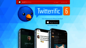 What Twitterrific.com website looked like in 2022 (1 year ago)