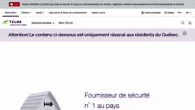 What Telusquebec.com website looked like in 2022 (1 year ago)