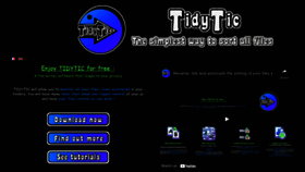 What Tidytic.org website looked like in 2022 (1 year ago)