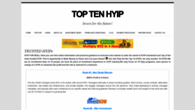 What Top10hyip.net website looked like in 2022 (1 year ago)