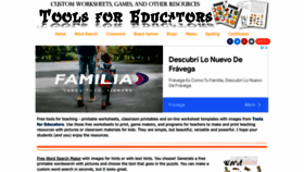 What Toolsforeducators.com website looked like in 2022 (1 year ago)