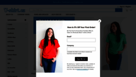 What T-shirt.ca website looked like in 2022 (1 year ago)