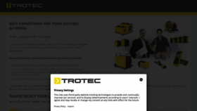 What Trotec.com website looked like in 2022 (1 year ago)