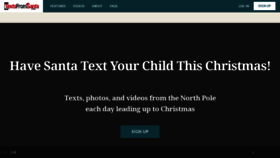 What Textsfromsanta.com website looked like in 2022 (1 year ago)