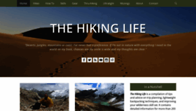 What Thehikinglife.com website looked like in 2022 (1 year ago)
