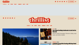 What Thrillist.com website looked like in 2022 (1 year ago)
