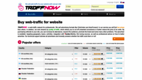 What Traffnow.com website looked like in 2022 (1 year ago)