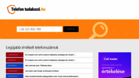 What Telefontudakozo.hu website looked like in 2022 (1 year ago)