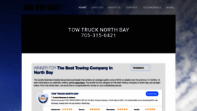 What Towtrucknorthbay.com website looked like in 2022 (1 year ago)