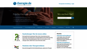 What Therapie.de website looked like in 2022 (1 year ago)