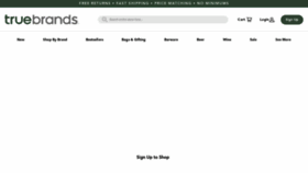What Truebrands.com website looked like in 2022 (1 year ago)