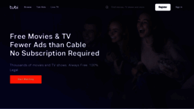 What Tubi.com website looked like in 2022 (1 year ago)