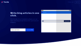 What Texta.ai website looked like in 2022 (2 years ago)
