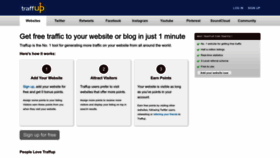 What Traffup.net website looked like in 2022 (1 year ago)