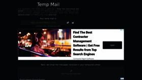 What Tempmail.ninja website looked like in 2022 (1 year ago)