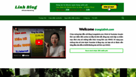 What Trangialinh.com website looked like in 2022 (1 year ago)