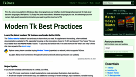 What Tkdocs.com website looked like in 2022 (2 years ago)