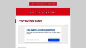 What Texttospeechrobot.com website looked like in 2022 (1 year ago)