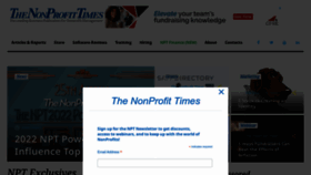 What Thenonprofittimes.com website looked like in 2022 (1 year ago)