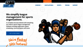 What Teamsideline.com website looked like in 2022 (1 year ago)