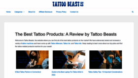 What Tattoobeasts.com website looked like in 2022 (1 year ago)
