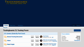 What Truckingboards.com website looked like in 2022 (1 year ago)