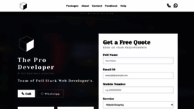 What Theprodevelopers.com website looked like in 2022 (1 year ago)