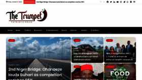 What Thetrumpet.ng website looked like in 2022 (1 year ago)
