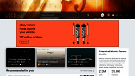 What Talkclassical.com website looked like in 2022 (1 year ago)