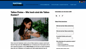 What Tattoorechner.de website looked like in 2022 (1 year ago)