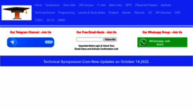 What Technicalsymposium.com website looked like in 2022 (1 year ago)