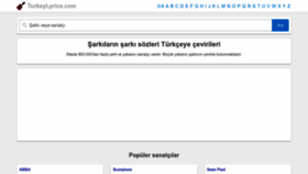 What Turkeylyrics.com website looked like in 2022 (1 year ago)