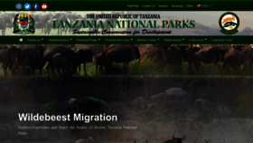 What Tanzaniaparks.go.tz website looked like in 2022 (1 year ago)