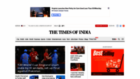 What Thetimesofindia.com website looked like in 2022 (1 year ago)