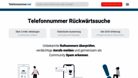 What Telefonnummer.net website looked like in 2022 (1 year ago)
