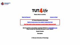 What Tut4life.tut.ac.za website looked like in 2022 (1 year ago)
