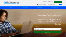 What Taxprofessionals.com website looked like in 2022 (1 year ago)