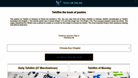 What Tehillim-online.com website looked like in 2022 (1 year ago)