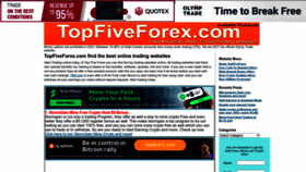 What Topfiveforex.com website looked like in 2022 (1 year ago)