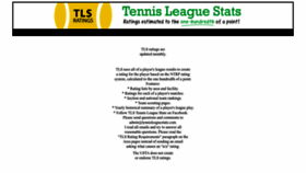 What Tennisleaguestats.com website looked like in 2022 (1 year ago)