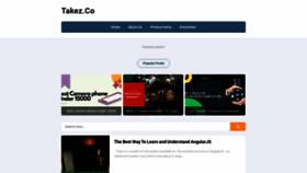 What Takez.co website looked like in 2022 (1 year ago)