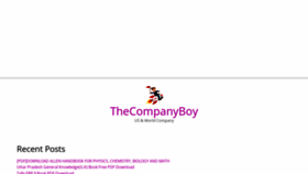 What Thecompanyboy.com website looked like in 2022 (1 year ago)
