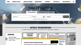 What Trauer-dewezet.de website looked like in 2022 (1 year ago)